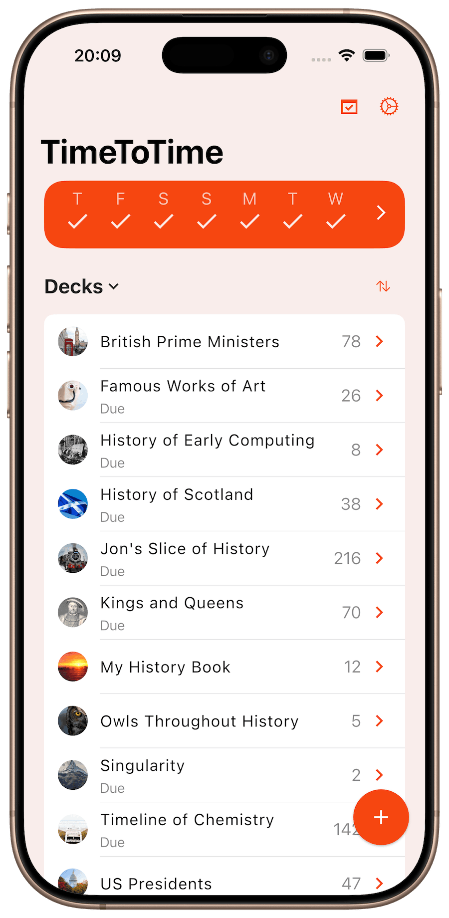 Add events and decks you encounter