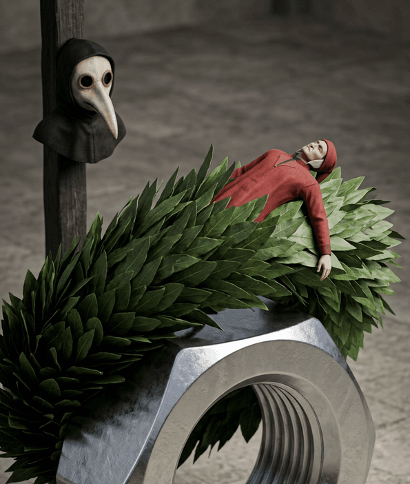 Mnemonic scene for 1321: Dante Alighieri [Death]